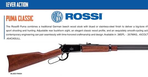 New Product! Rossi Puma Classic .357 Magnum/.38 Special .
